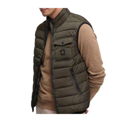 Gilet Uomo imbottito e trapuntato Verde militare