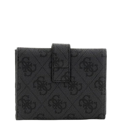 Portafoglio mini Donna con logo all over Nero retro