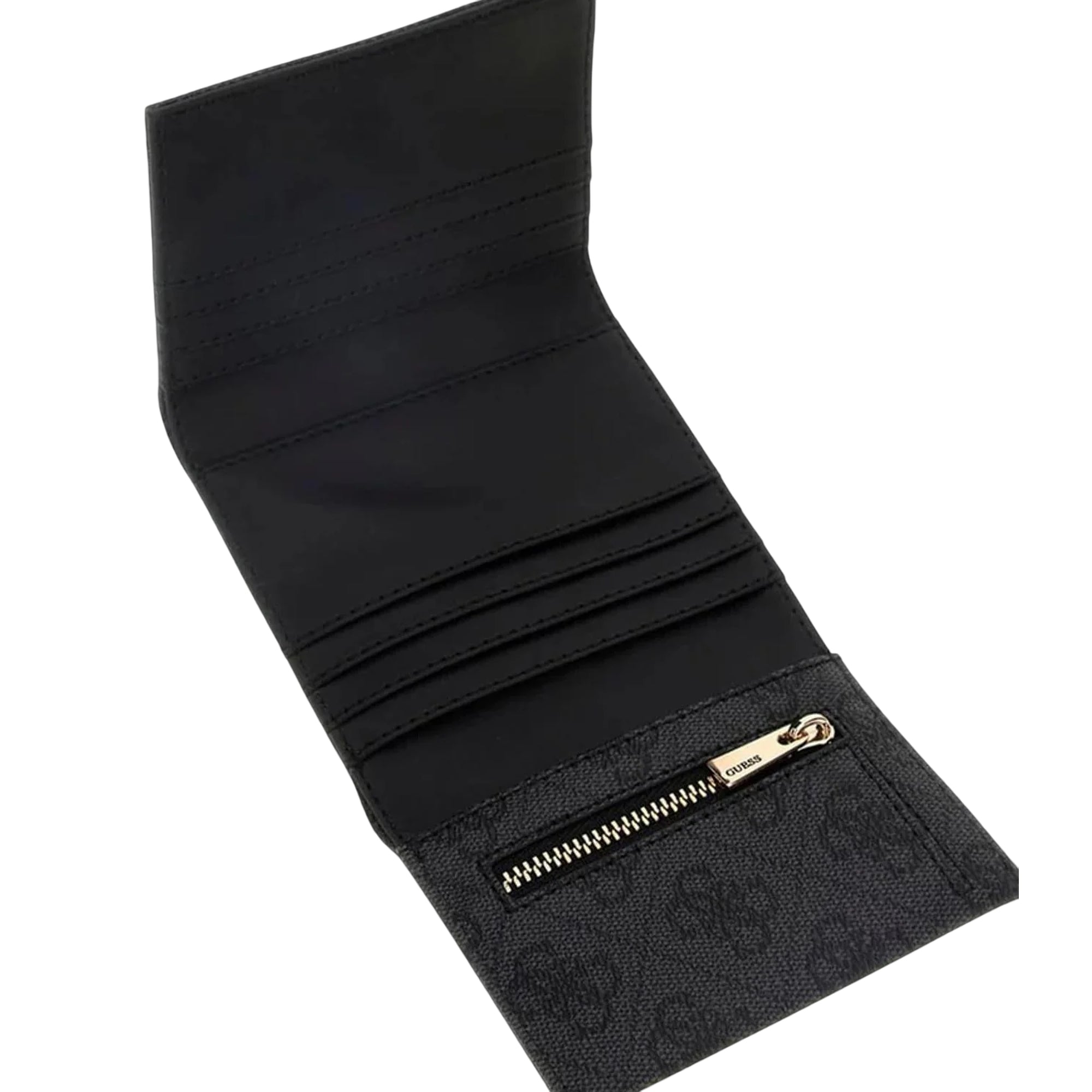 Portafoglio mini Donna con logo all over Nero interno