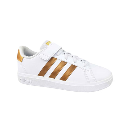 Sneakers Bambina Adidas modello Grand Court 2.0 Bianco/Oro