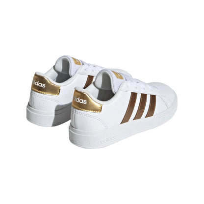 Sneakers Bambina Adidas Grand Court 2.0 Bianco e Oro