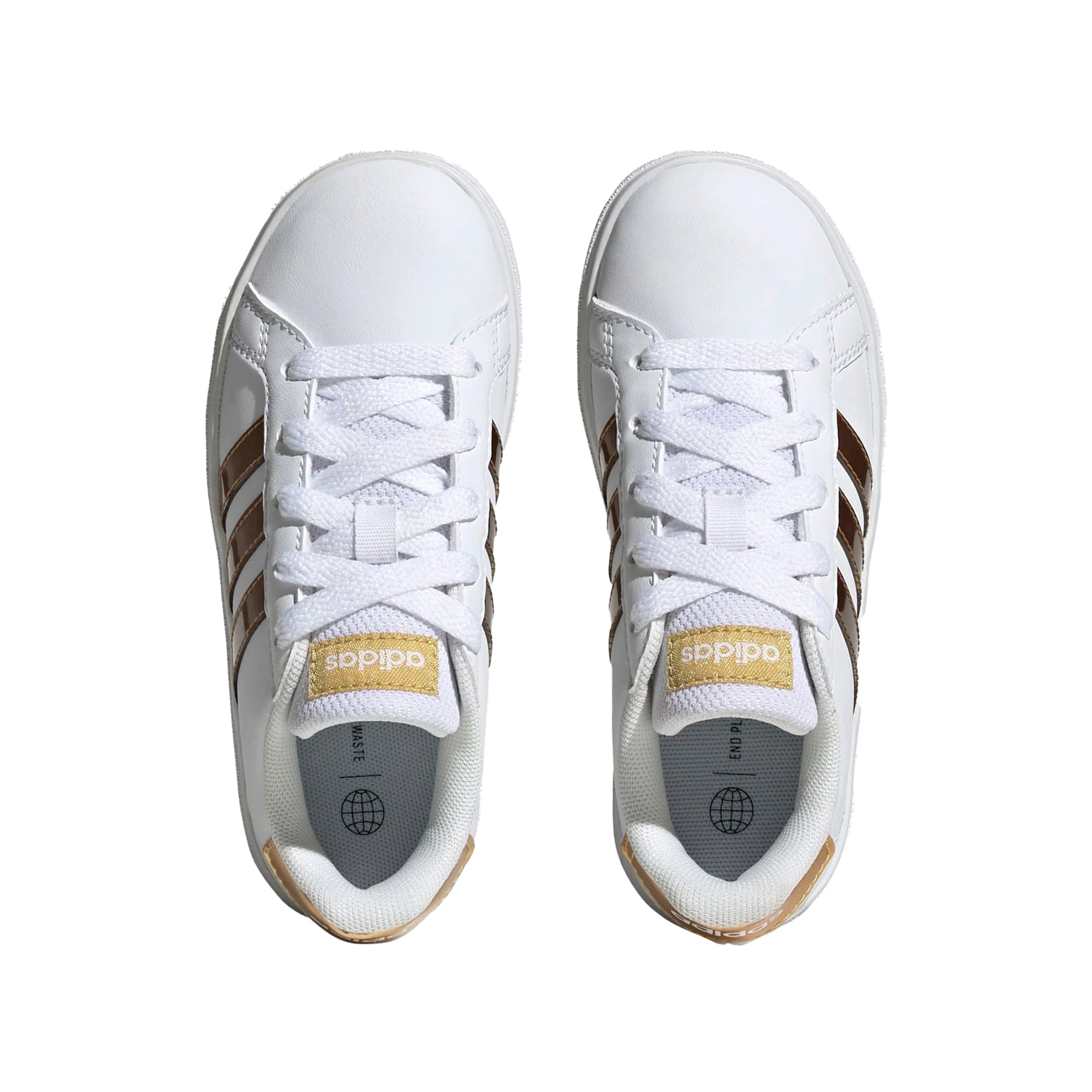 Sneakers Bambina Adidas Grand Court 2.0 Bianco e Oro