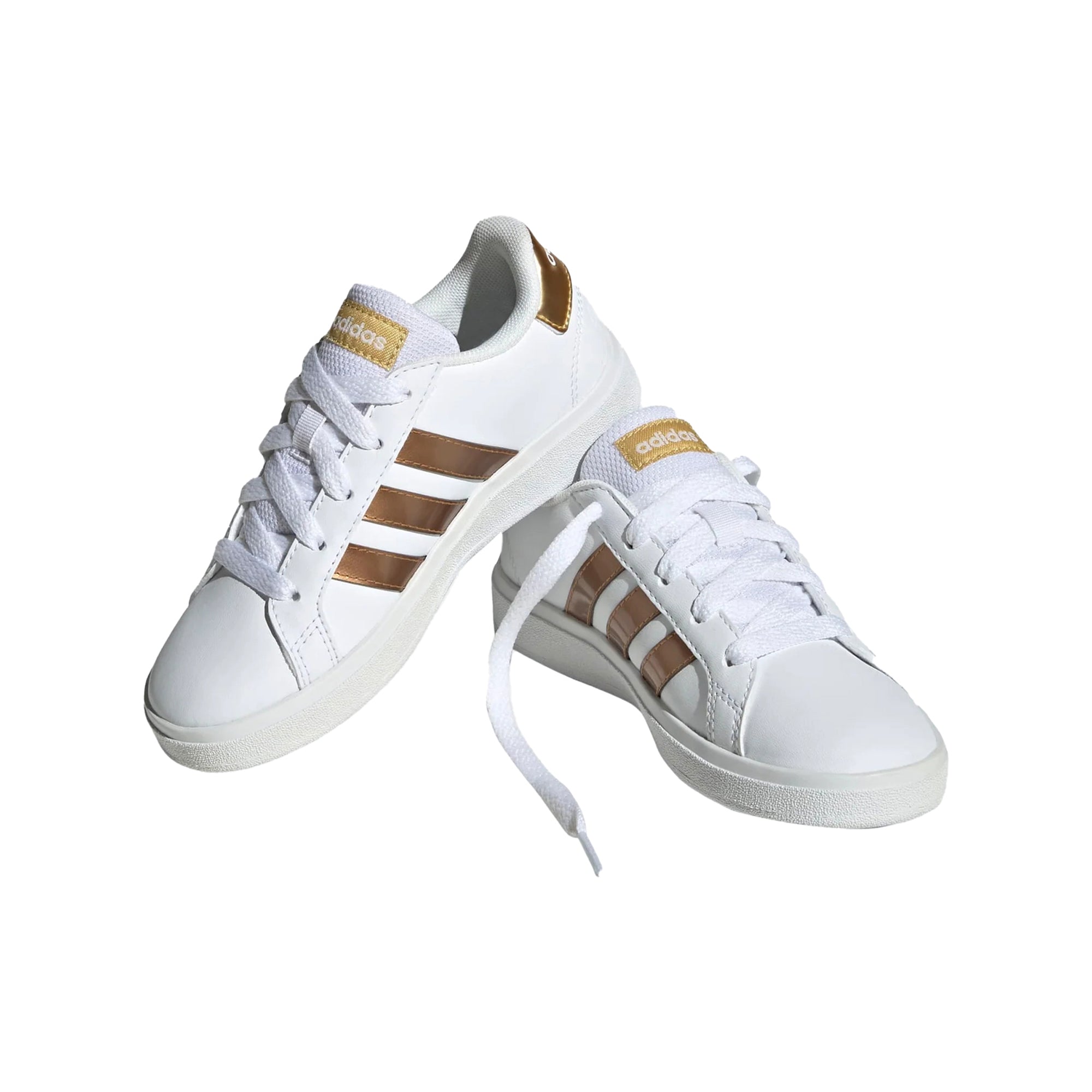 Sneakers Bambina Adidas Grand Court 2.0 Bianco e Oro