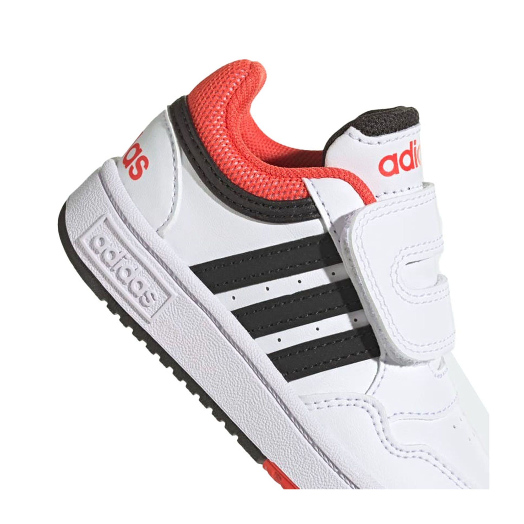 Sneakers Bambino Adidas Hoops 3.0 Bianco e Nero