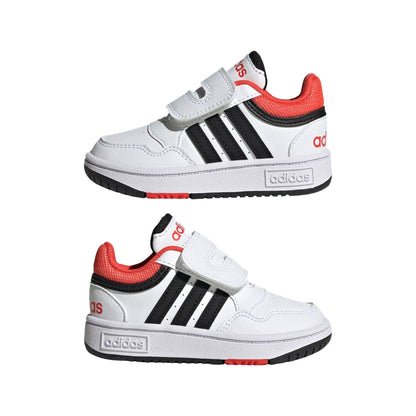 Sneakers Bambino Adidas Hoops 3.0 Bianco e Nero