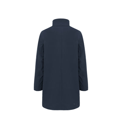 Giacca Uomo a collo alto, lunga, dall'effetto opaco Blu