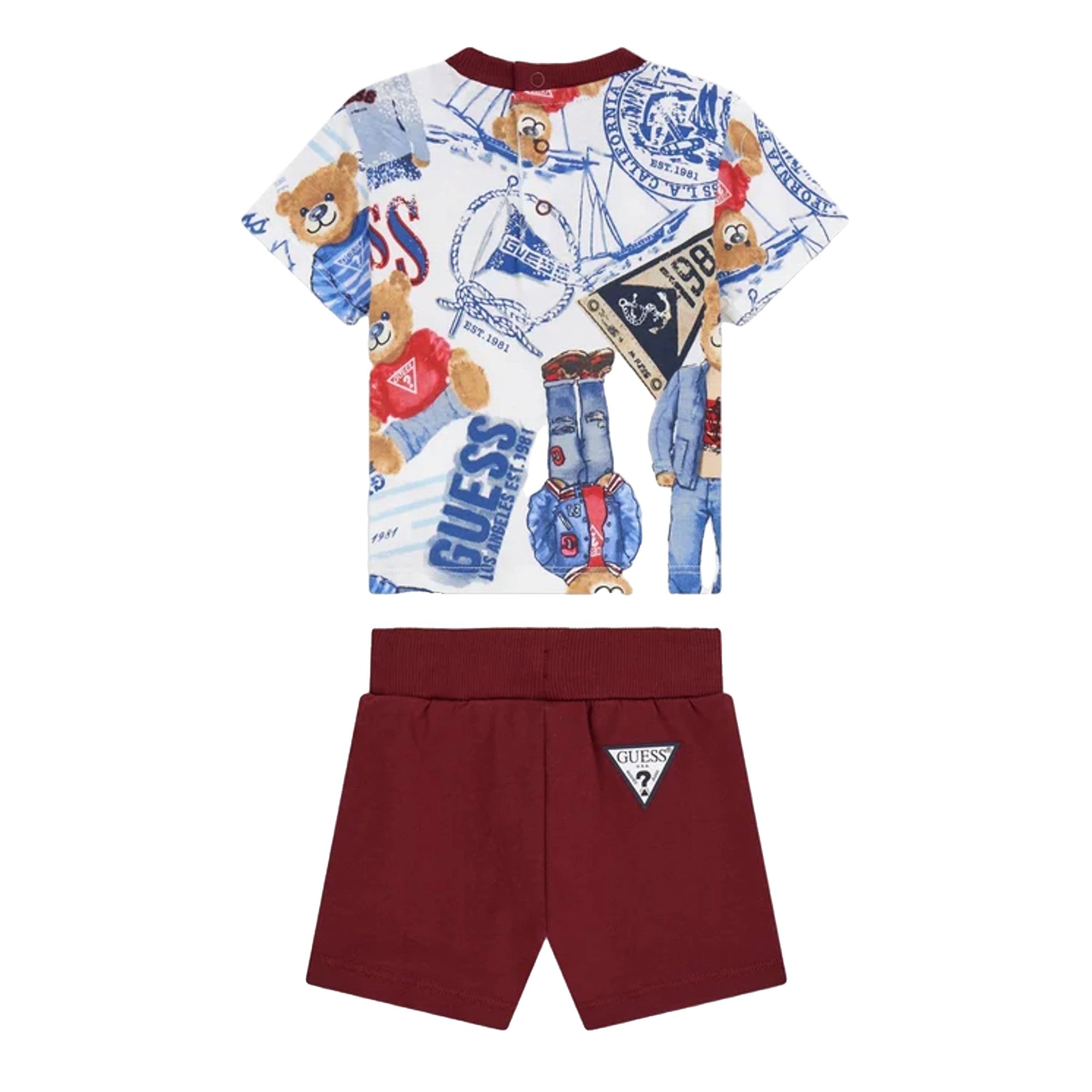Set Neonato due pezzi T-shirt e Shorts retro