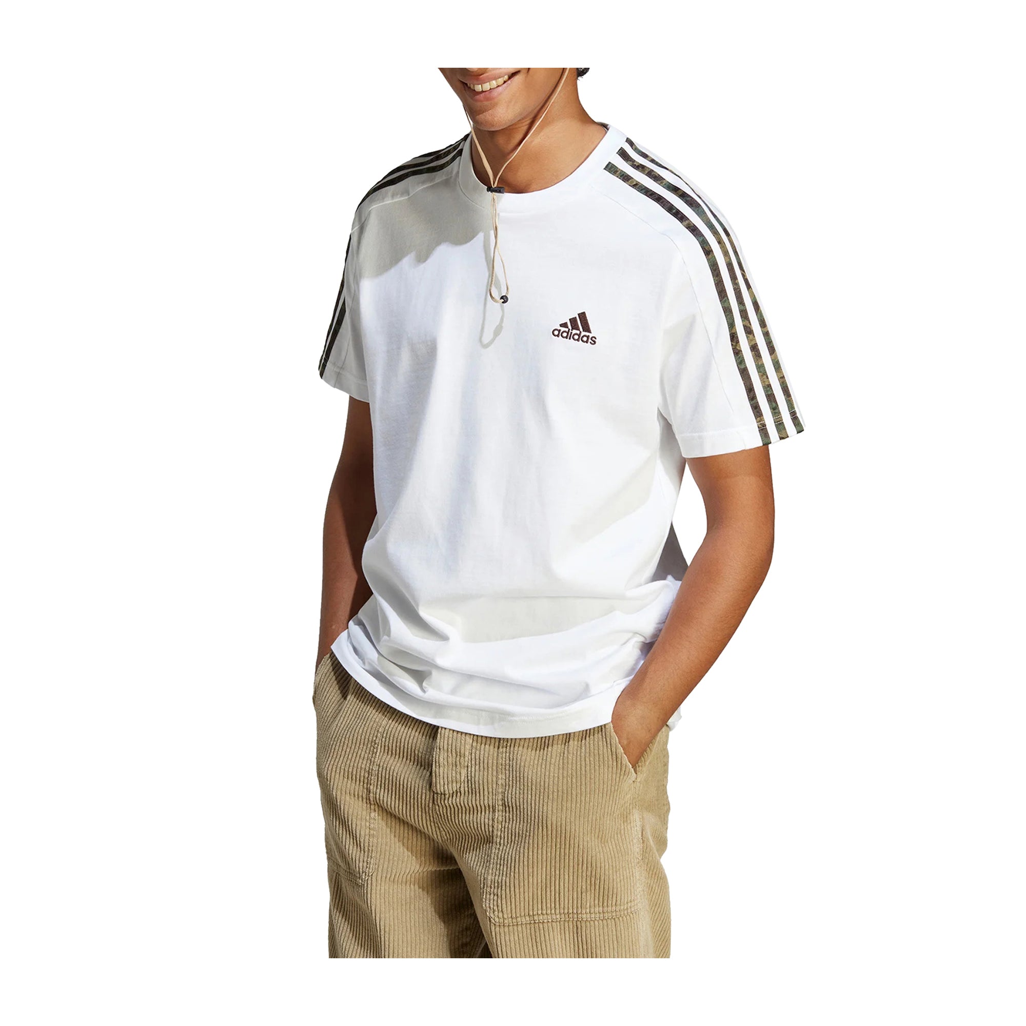 T-shirt Uomo Adidas Essentials Single Jersey 3-Stripes