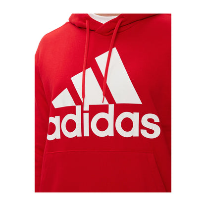 Felpa Uomo Rossa Adidas Essentials Maxi Logo