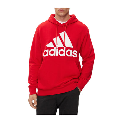 Felpa Uomo Rossa Adidas Essentials Maxi Logo