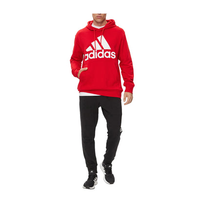 Felpa Uomo Rossa Adidas Essentials Maxi Logo