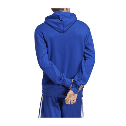 Felpa Uomo Blu Adidas Essential con Cappuccio