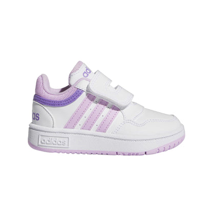 Sneakers Bambina Hoops 3.0 Adidas Bianco Lilla