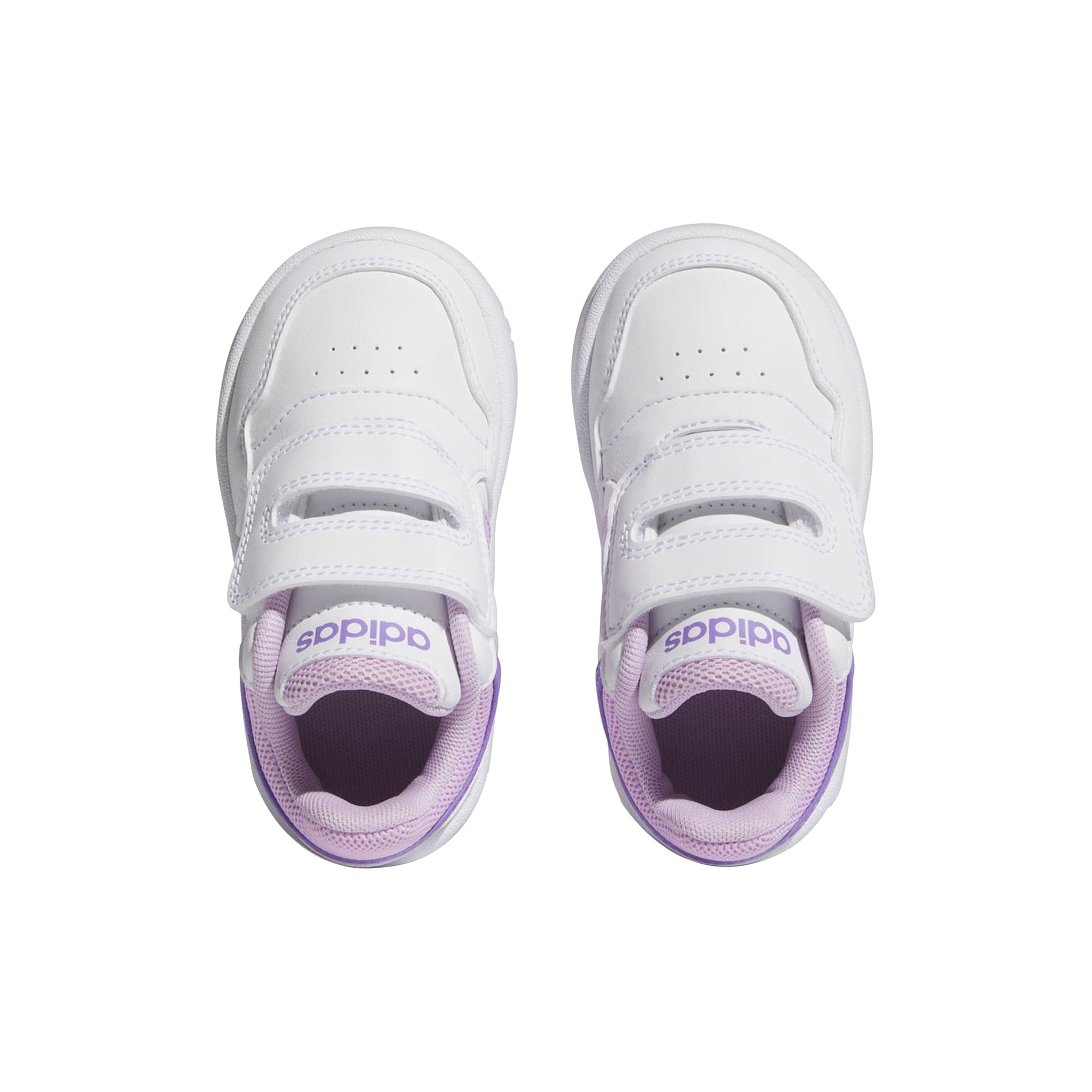 Sneakers Bambina Hoops 3.0 Adidas Bianco Lilla