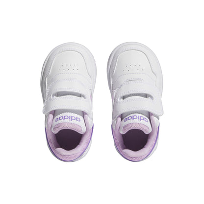 Sneakers Bambina Hoops 3.0 Adidas Bianco Lilla