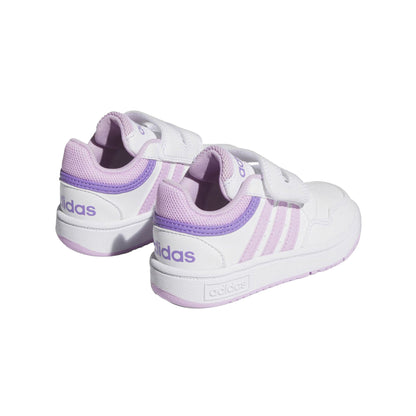 Sneakers Bambina Hoops 3.0 Adidas Bianco Lilla