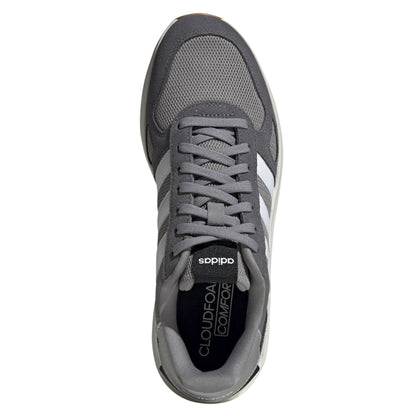 Sneakers Uomo Grigia, modello Run 84, in pelle e tessuto