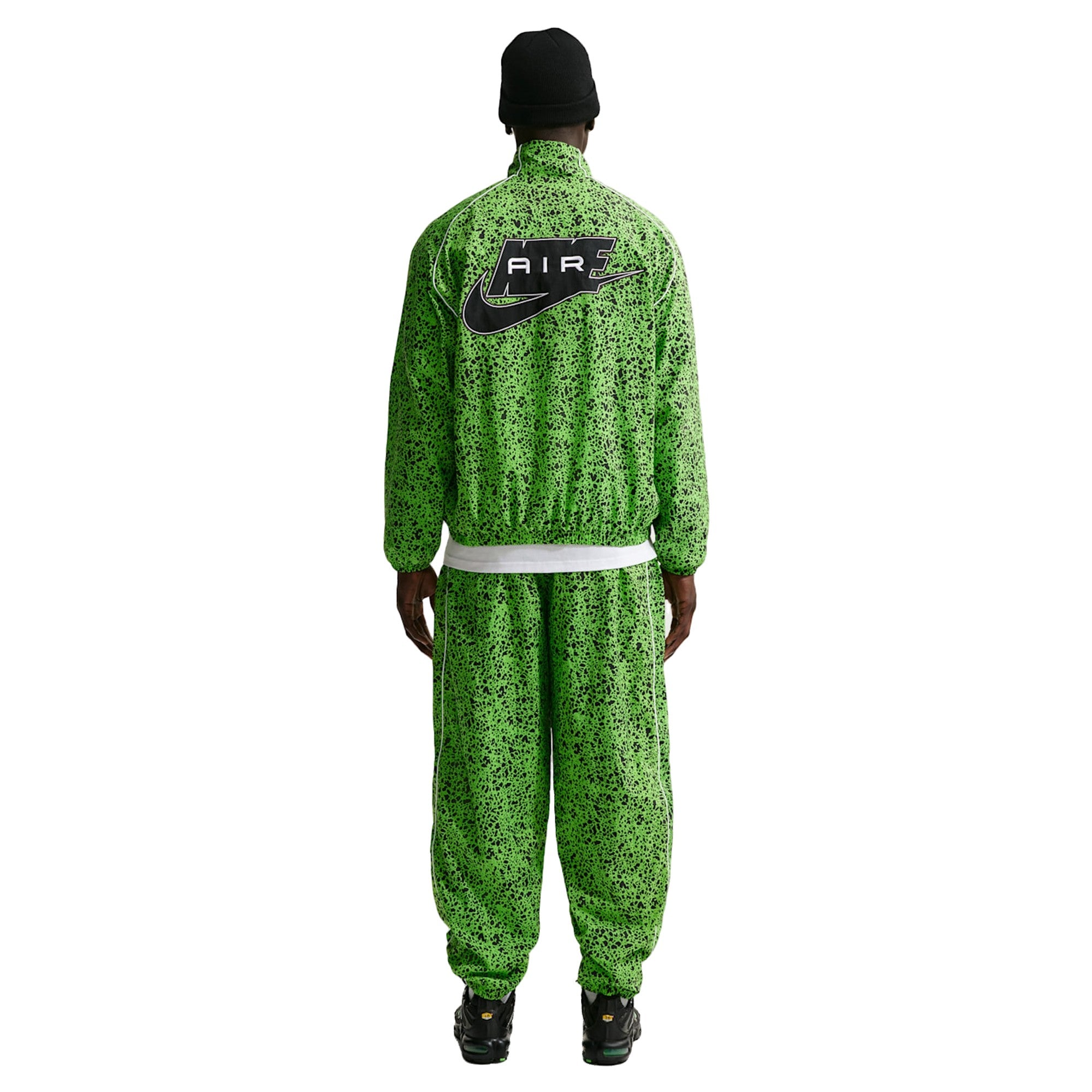 Giacca Uomo Verde in tessuto stampato modello retro