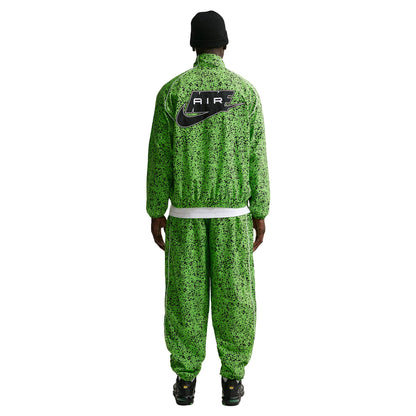 Giacca Uomo Verde in tessuto stampato modello retro