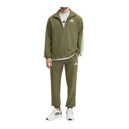 Tuta Uomo Verde, con elastico sul fondo e felpa full zip
