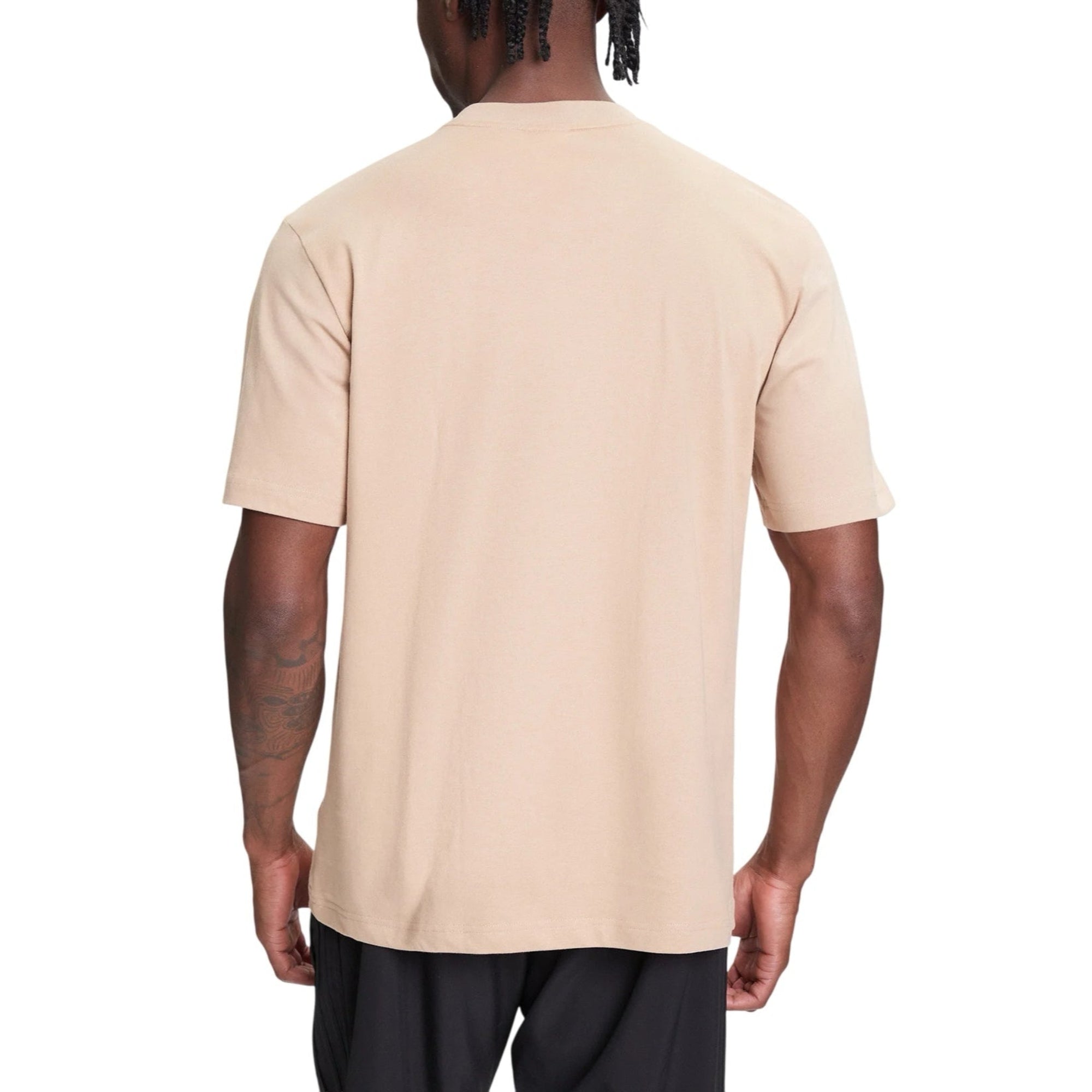 T-shirt Uomo Essentials Linear, a girocollo, con stampa logo Nera