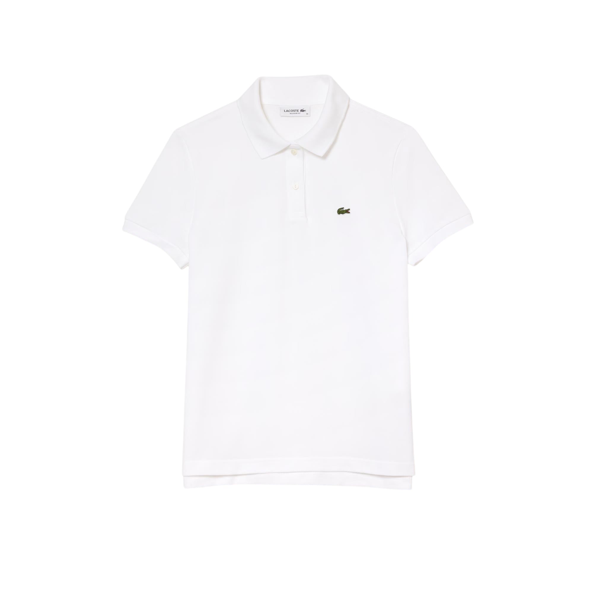 Polo bianca da donna regular fit in morbido petit piqué