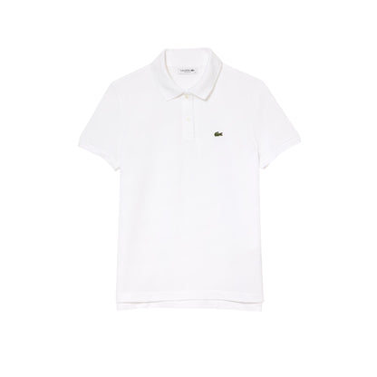Polo bianca da donna regular fit in morbido petit piqué