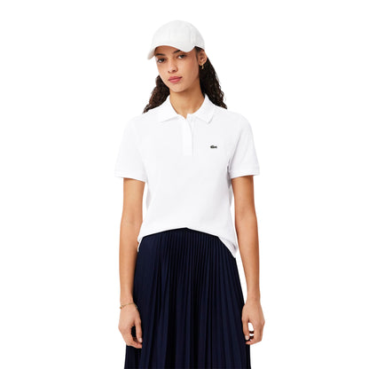 Polo bianca da donna regular fit in morbido petit piqué