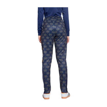 Pantalone Donna Blu Adidas Zip sul Fondo