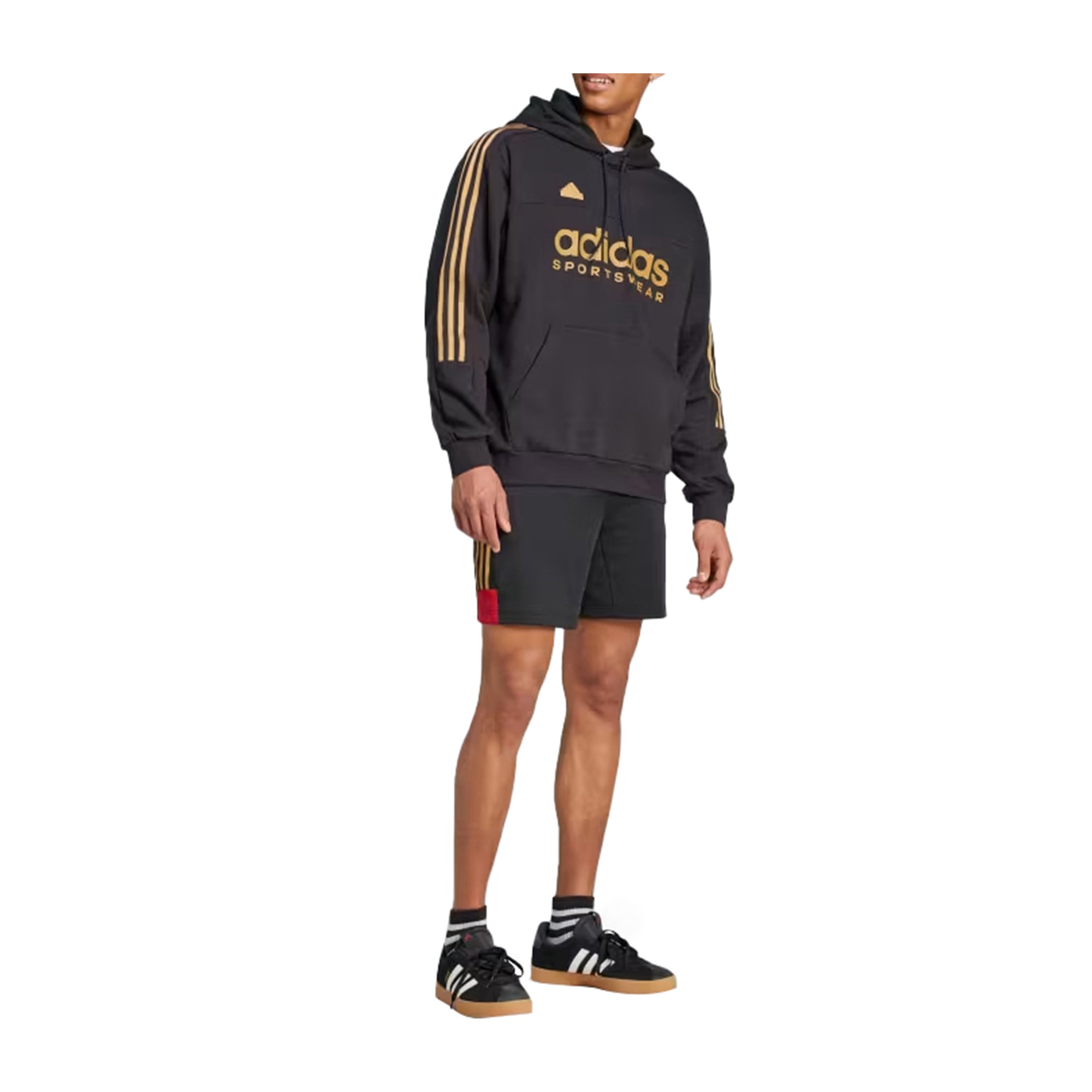 Felpa Uomo Adidas House of Tiro Nations Pack Nero/Oro