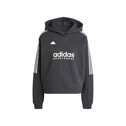 Felpa Donna Adidas Tiro Nera con Cappuccio e Logo