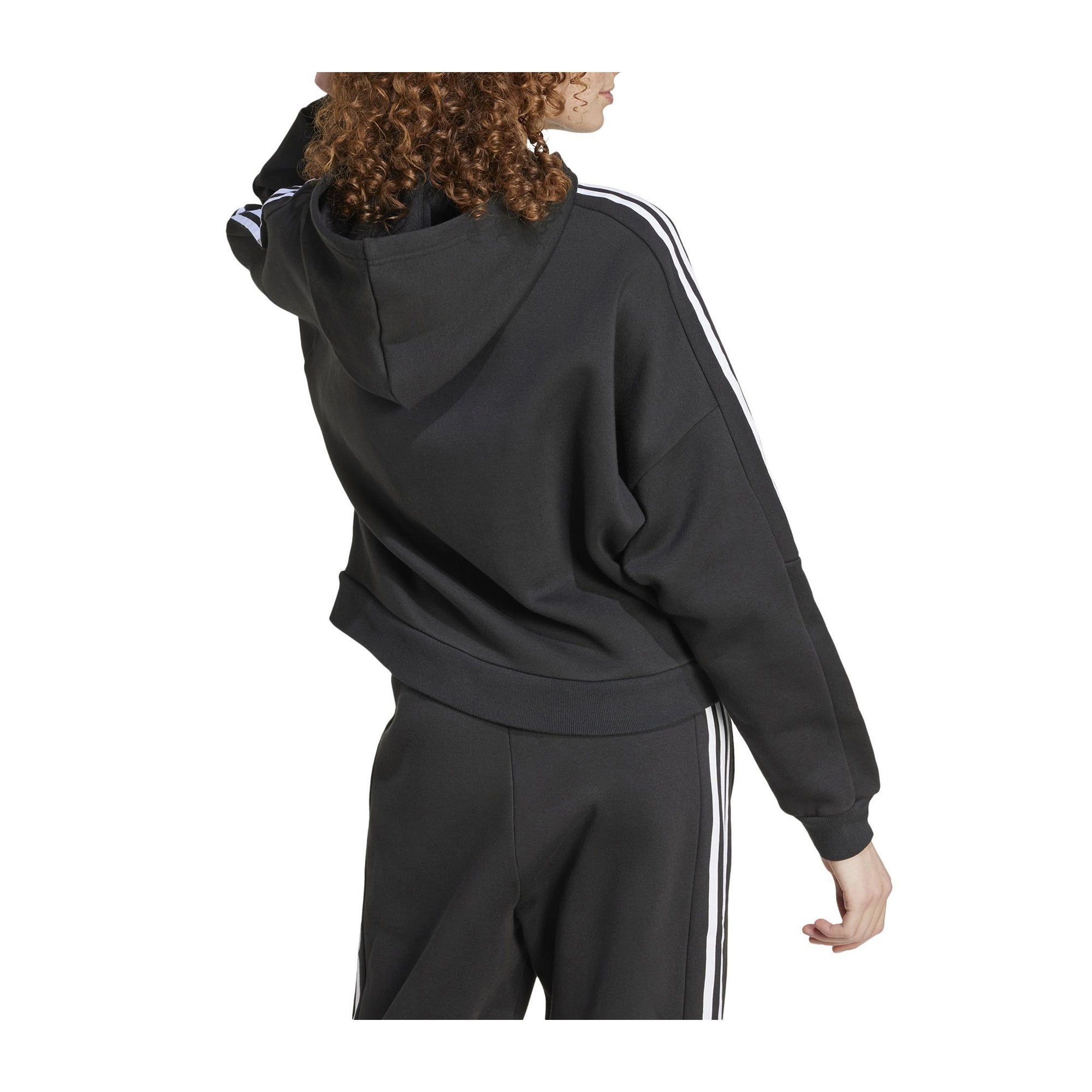 Felpa Donna Adidas Tiro Nera con Cappuccio e Logo