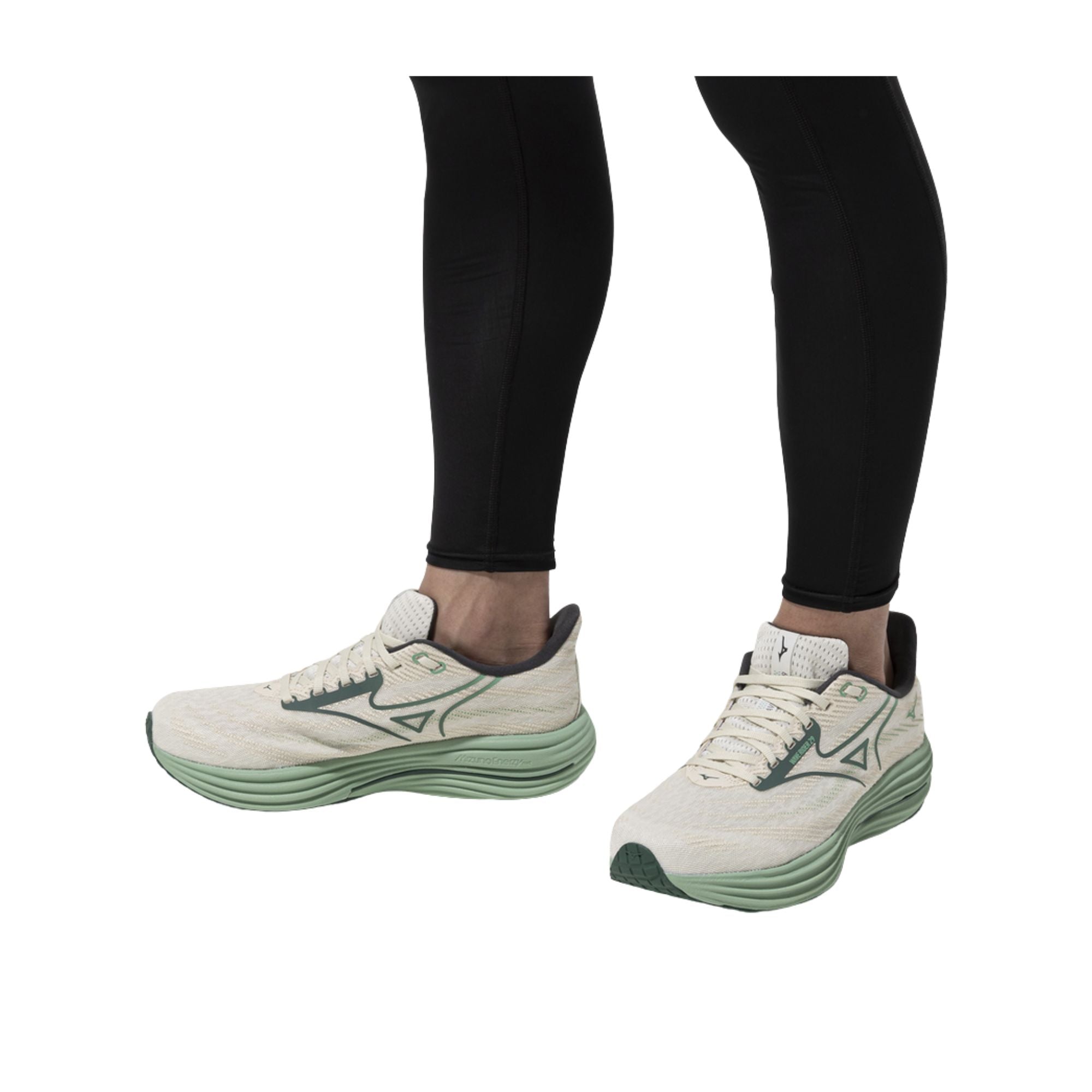 Scarpa Uomo Bianco/Verde, Wave Rider 29 con Mizuno Enerzy NXT 