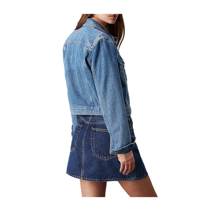 Giacca Donna in denim modello cropped