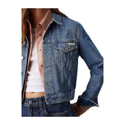 Giacca Donna in denim modello cropped