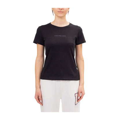 T-shirt Donna Calvin Klein Nera Institutional Graphic