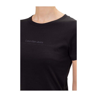 T-shirt Donna Calvin Klein Nera Institutional Graphic