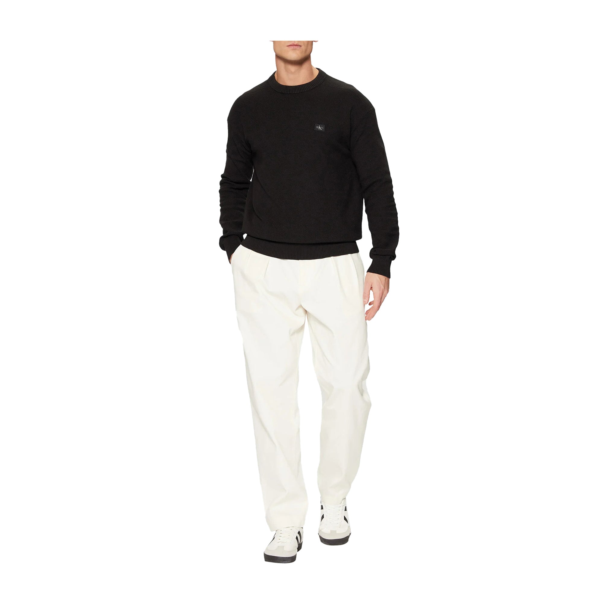 Maglione Uomo Calvin Klein Modern Crew Neck Nero