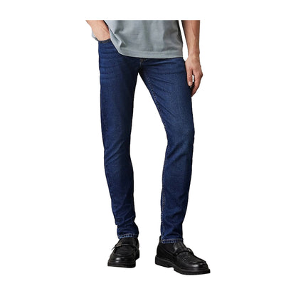 Jeans Uomo Calvin Klein Slim Taper Sottile, Denim Dark