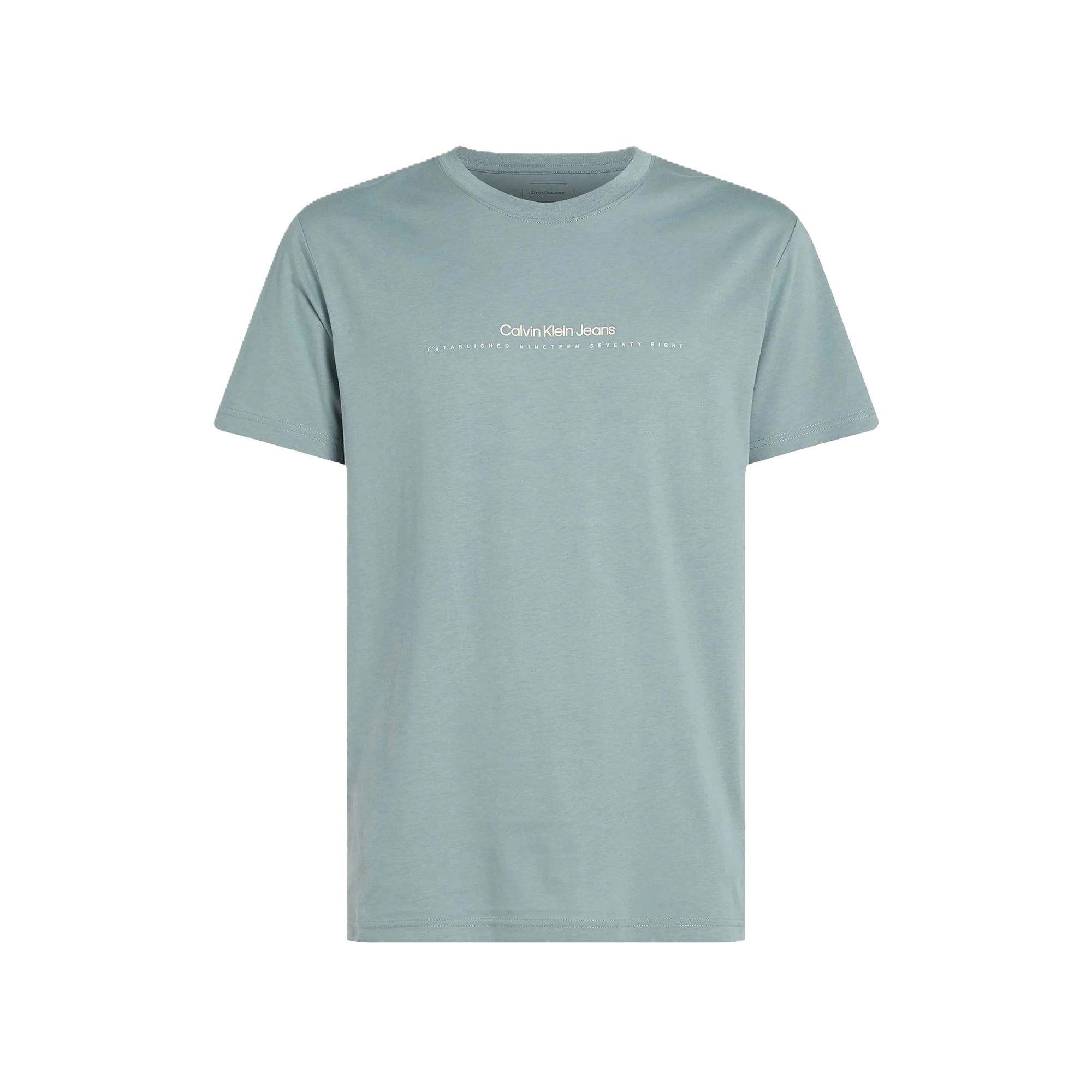 T-shirt Uomo Calvin Klein Minimal Logo Celeste