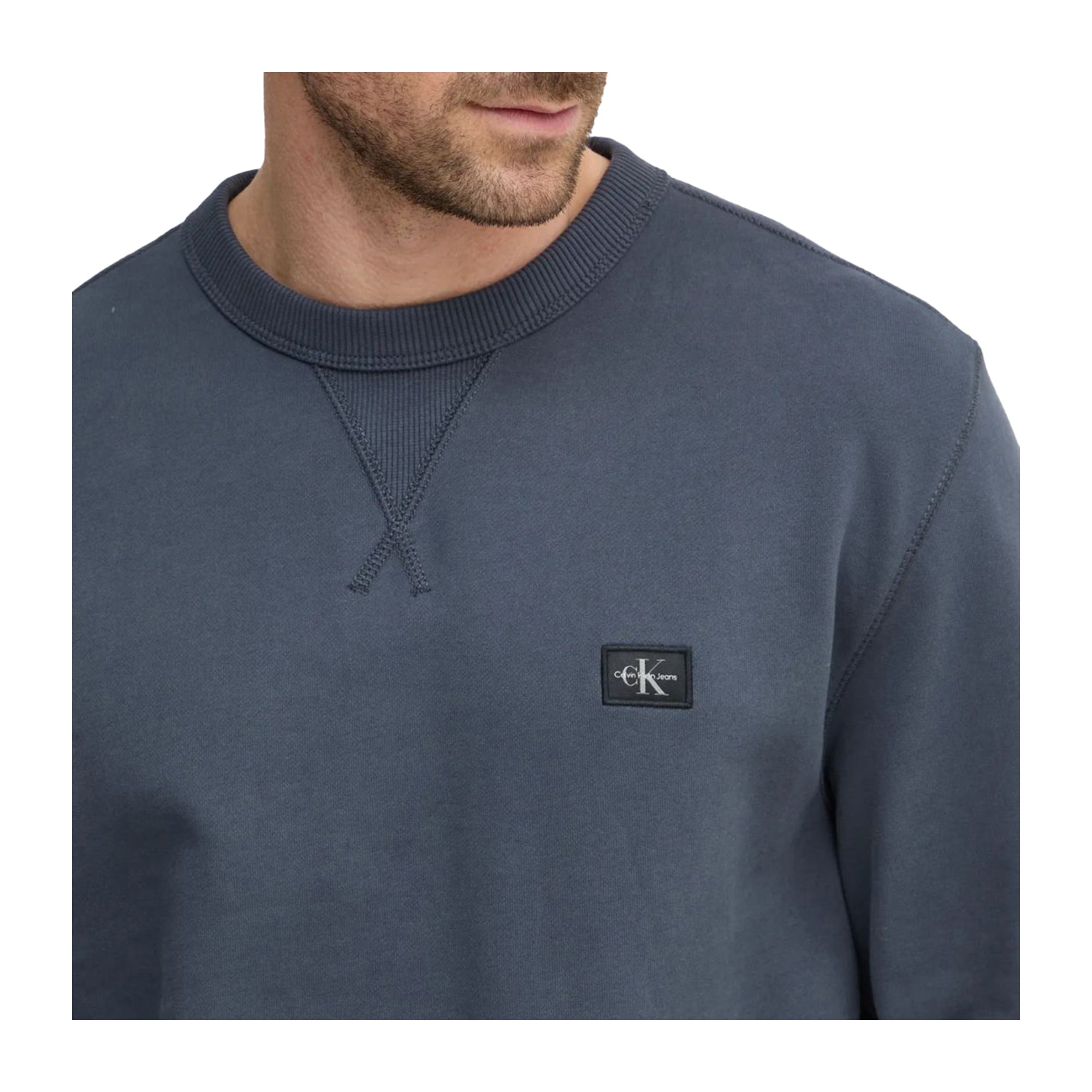 Felpa Uomo Calvin Klein Crew Neck Blu