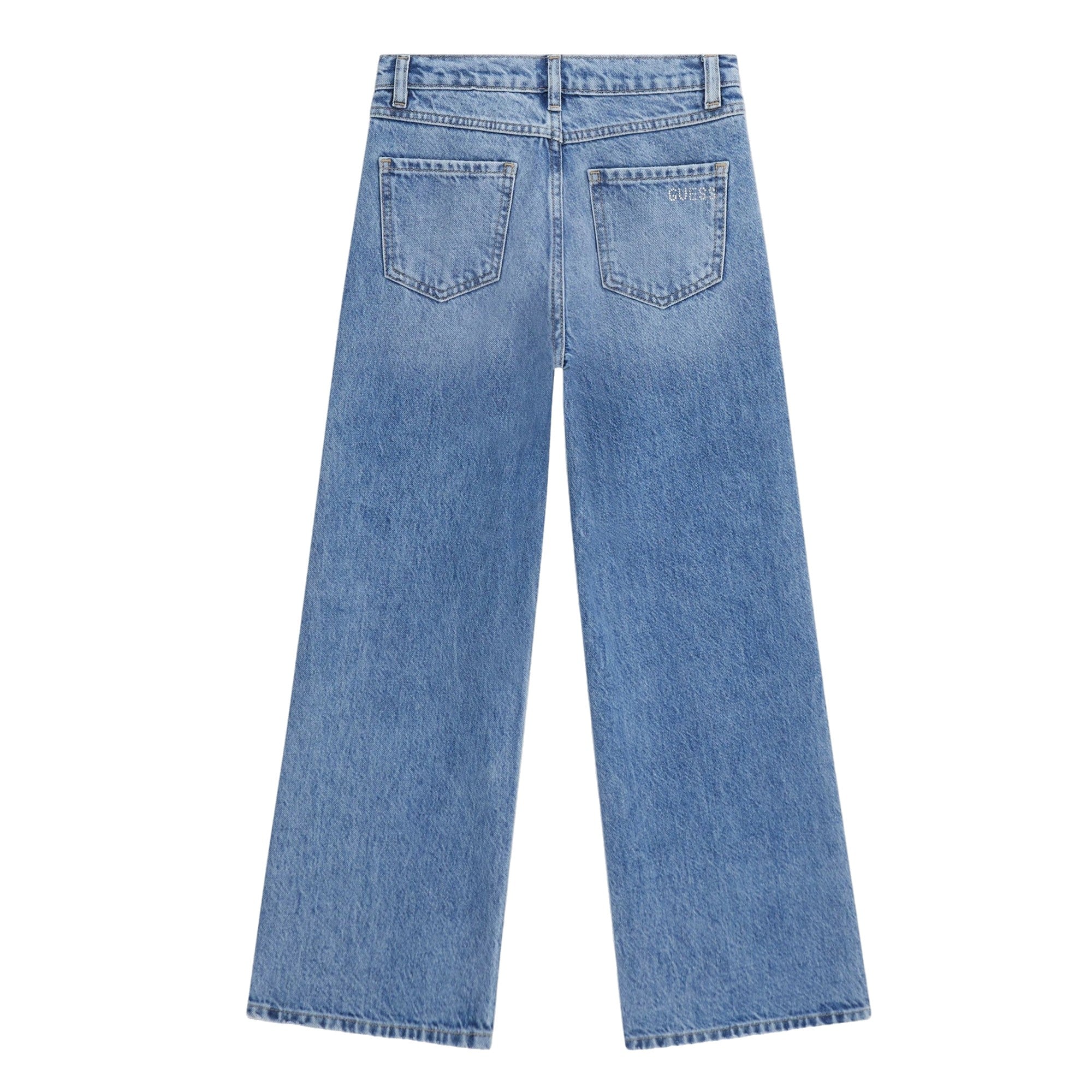 Jeans Bambina a gamba larga con strappi retro