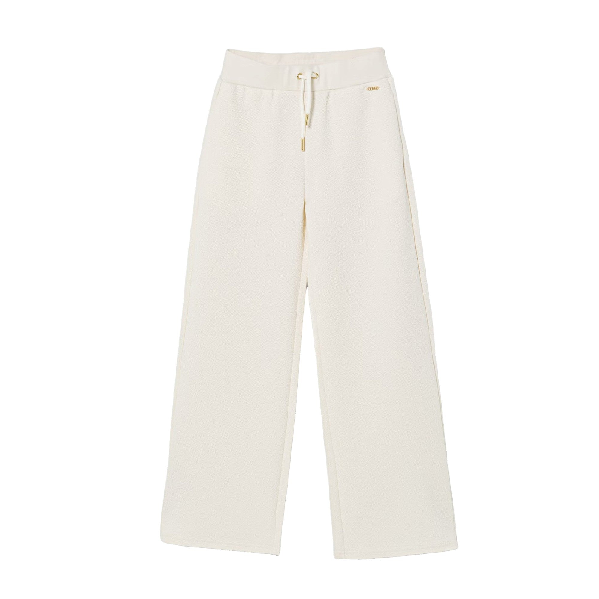 Pantalone Bambina da tuta con logo all over beige