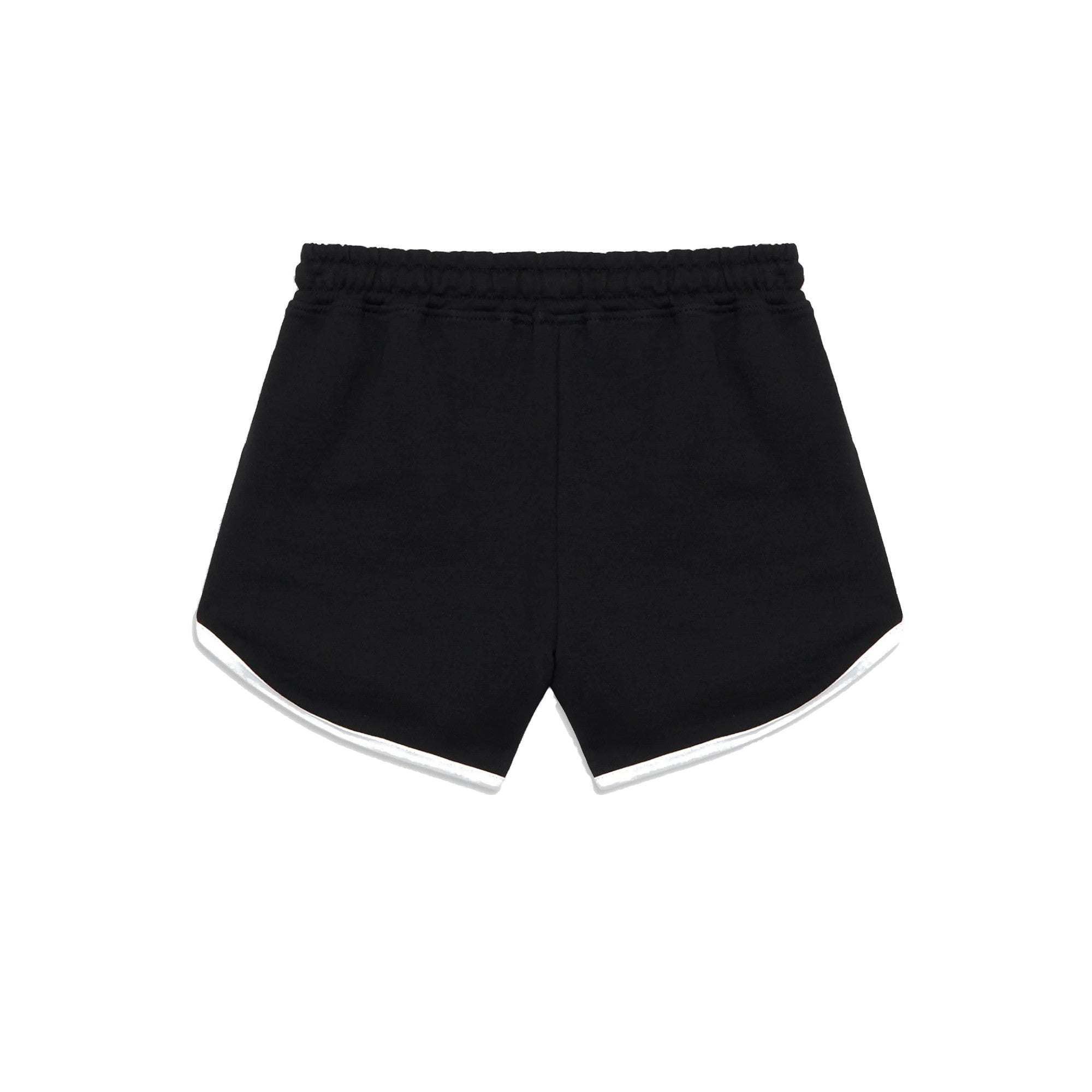 Shorts Bambina in nero con bordi bianchi retro