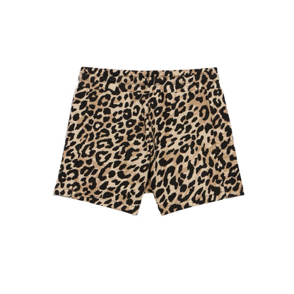 Shorts Bambina con stampa animalier all over retro