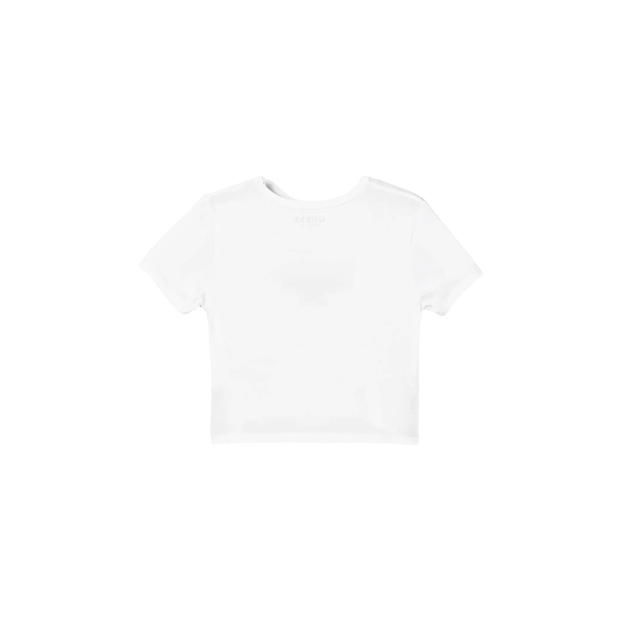 T-shirt bianca Bambina con ricami frontali retro