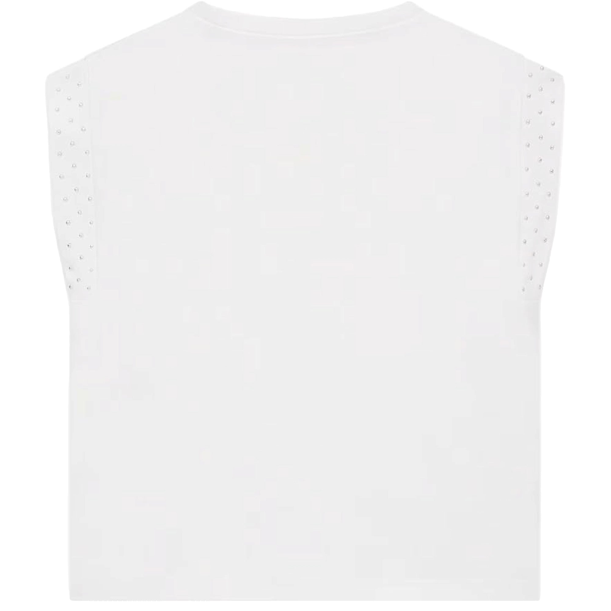 T-shirt Bambina girocollo senza maniche Bianco retro