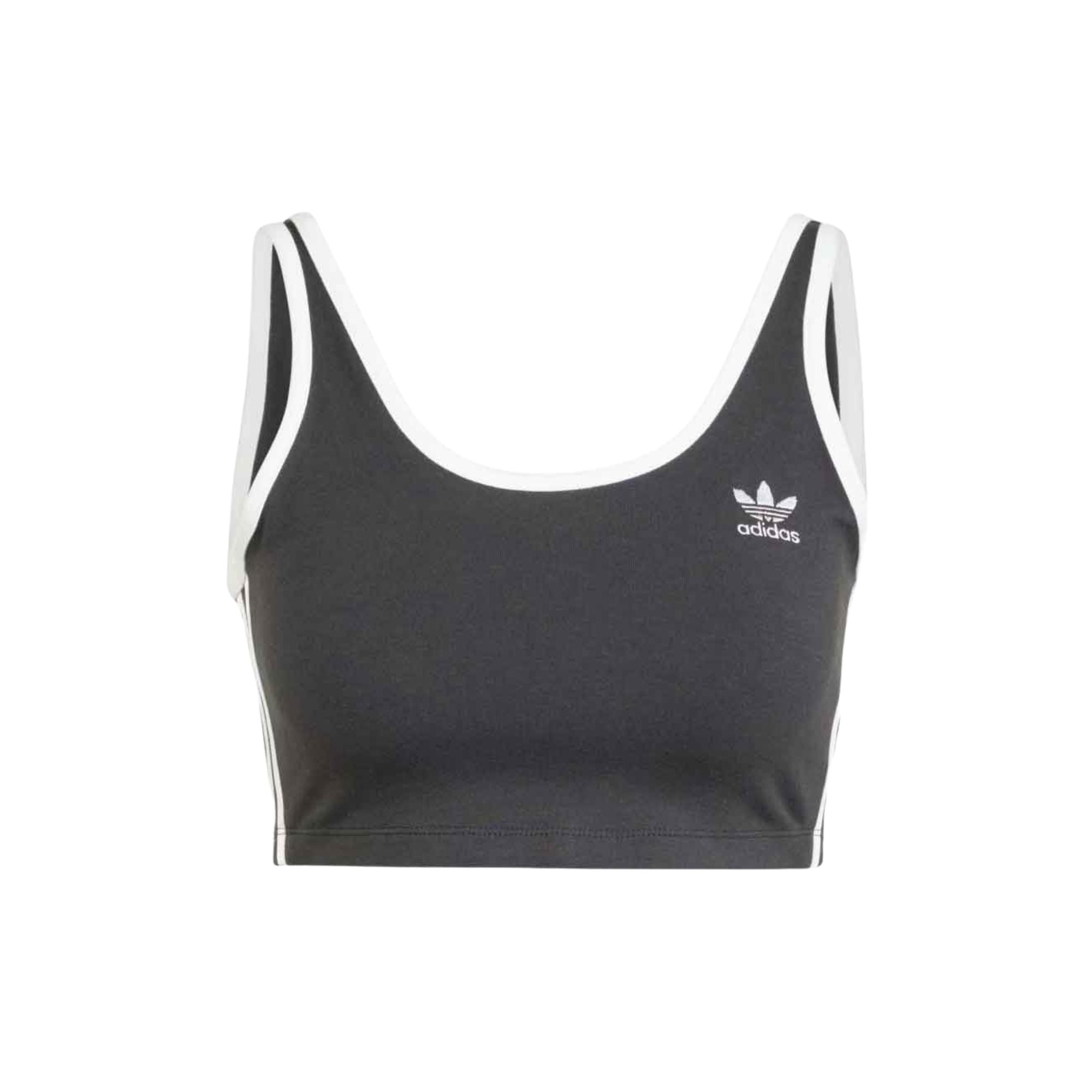 Top Donna con logo Trefoil posizionato centralmente sul davanti
