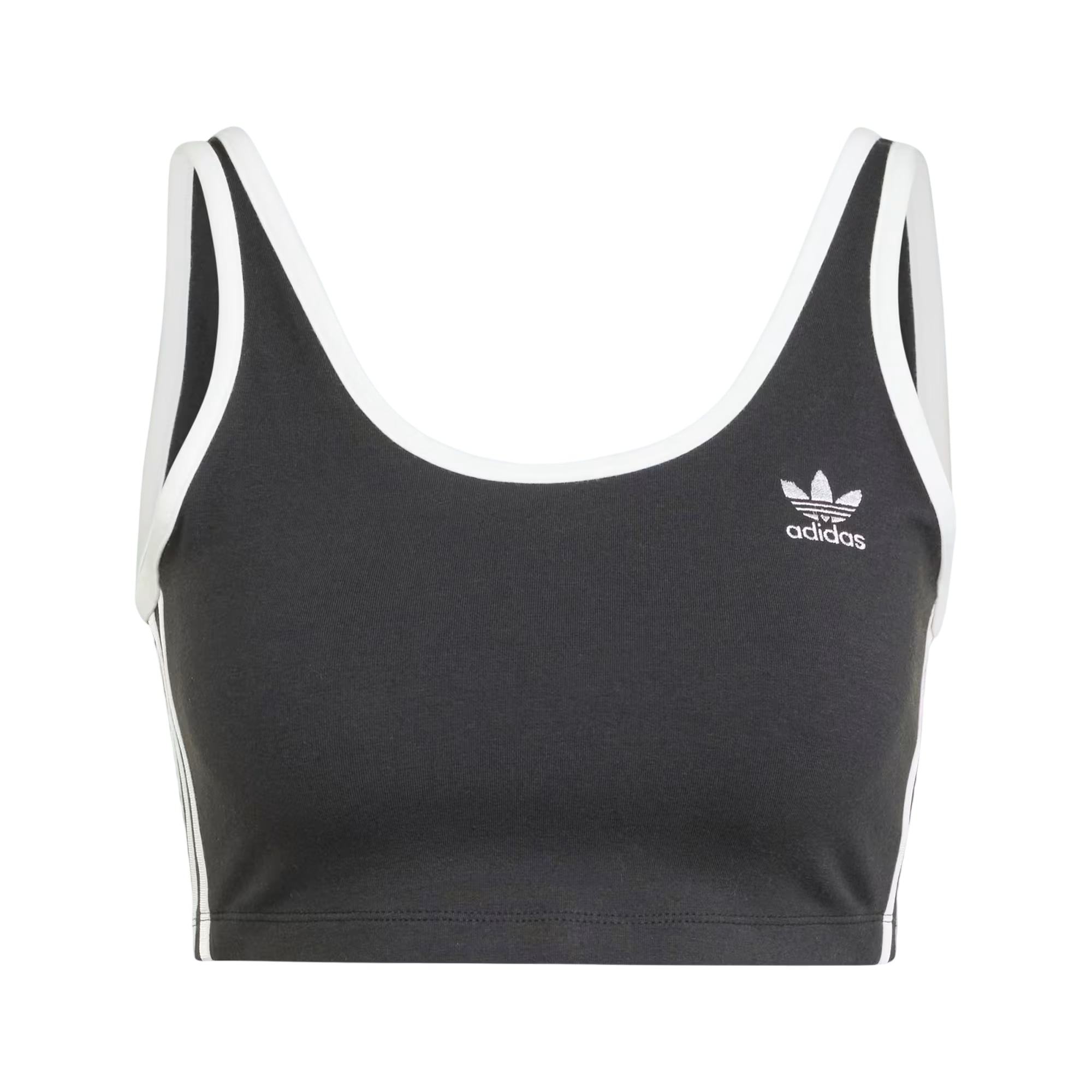 Top Donna 3-Stripes Bra, con scollo tondo e logo sul petto