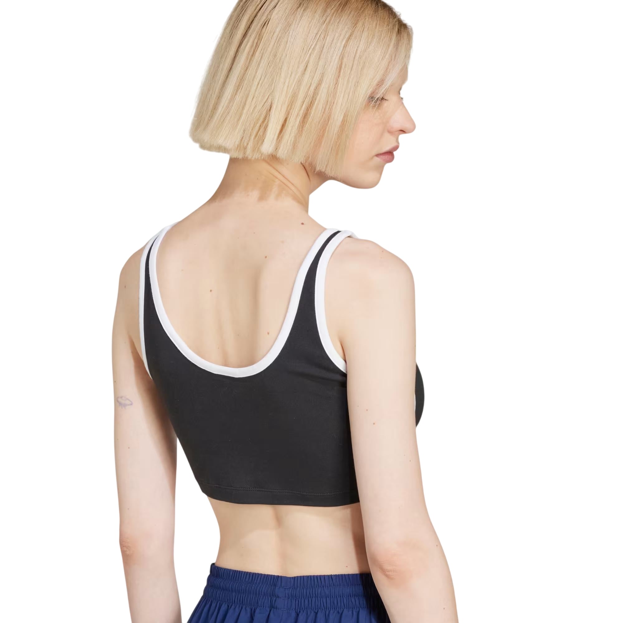 Top Donna 3-Stripes Bra, con scollo tondo e logo sul petto